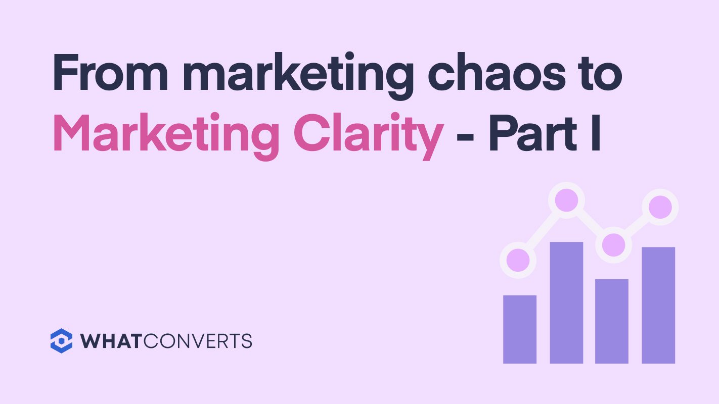 From Marketing Chaos to Marketing Clarity - Part 1