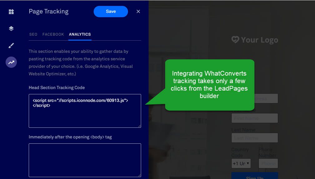 LeadPages WhatConverts Integration