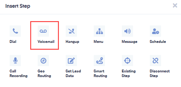 Add Voicemail Step