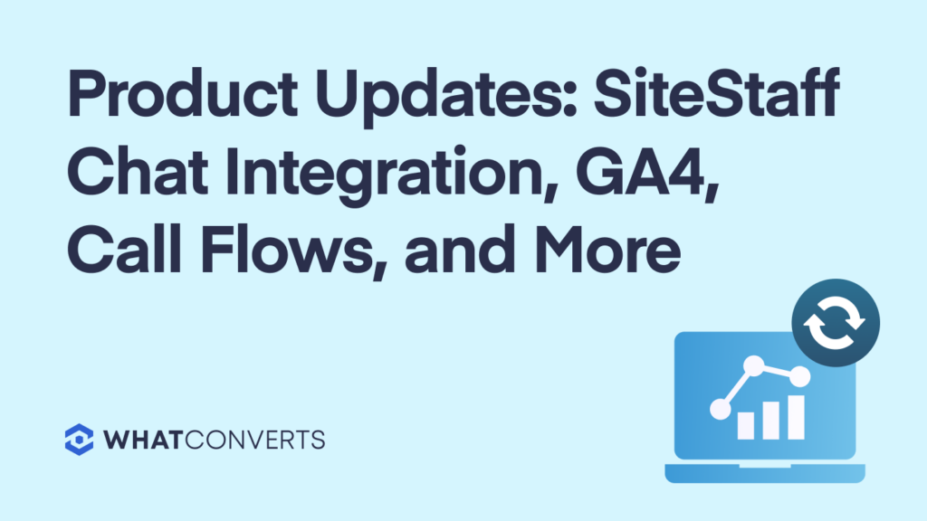 Product Updates: SiteStaff Chat Integration, GA4, Call Flows, and more