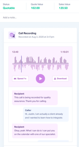 Call Recording and Notes in WhatConverts