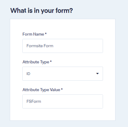 Formsite form