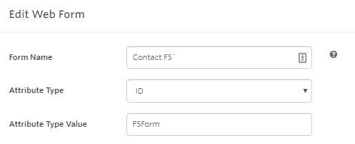 FSForm Attribute Type Advanced Form Integration