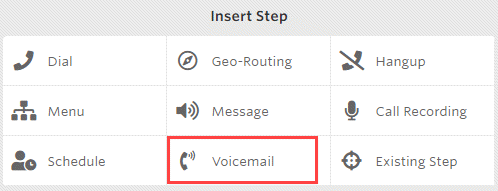 Set a voicemail step