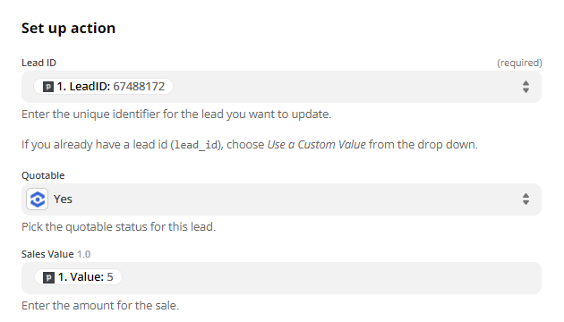 Set up Sales value to WhatConverts Pipedrive